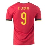 Camisolas de futebol Bélgica Romelu Lukaku 9 Equipamento Principal Euro 2020 Manga Curta